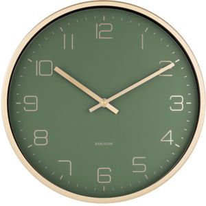 Karlsson Gold Elegance KA5720GR Green seinäkello 30cm main product photo