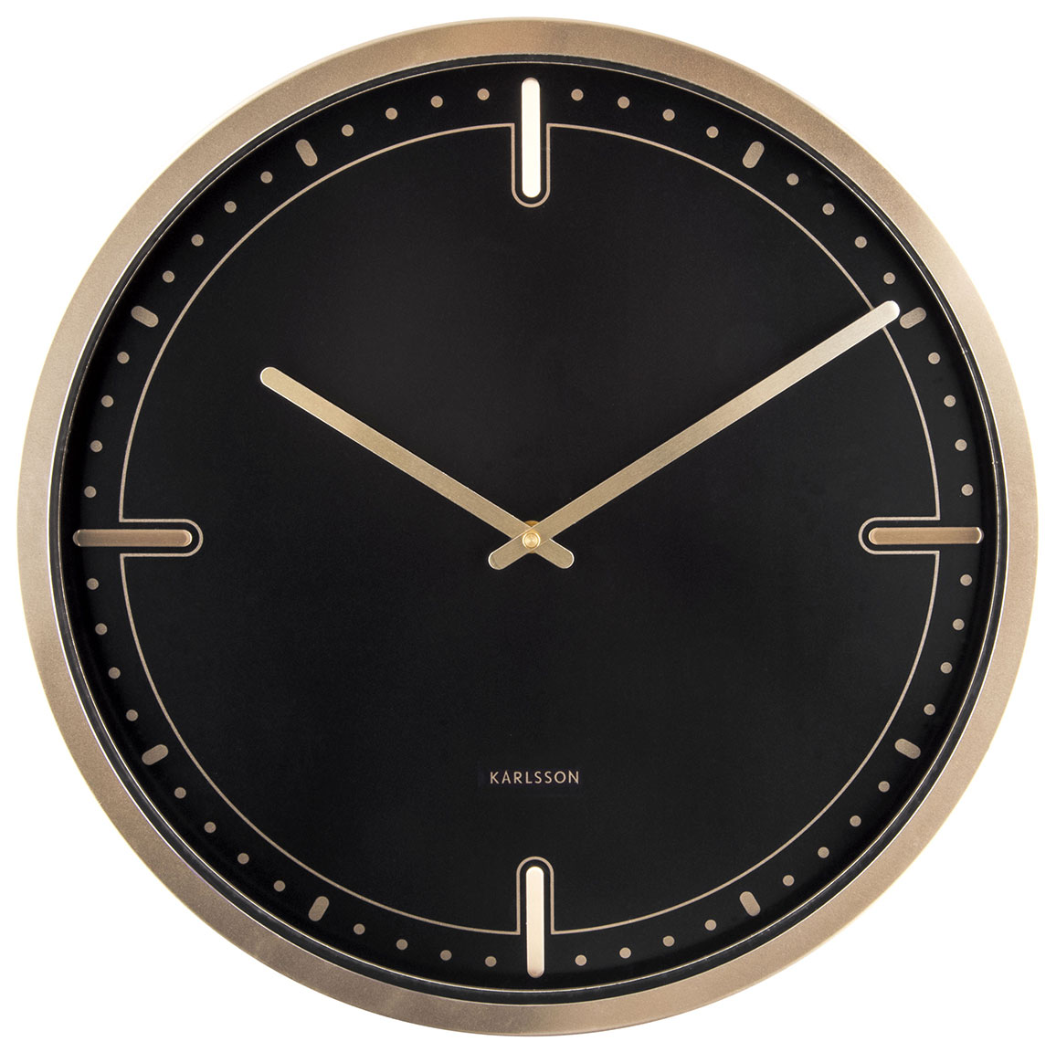 Karlsson KA5727BK seinäkello Dots & Batons Black 42 cm