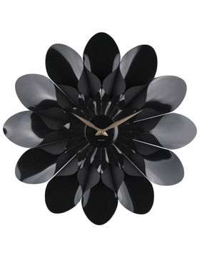Karlsson KA5731BK seinäkello Flower Plastic Black 60 cm