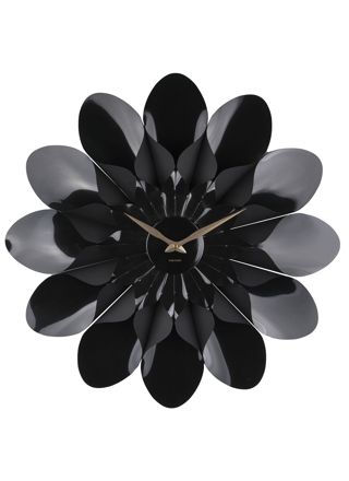 Karlsson KA5731BK seinäkello Flower Plastic Black 60 cm