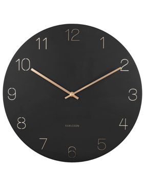 Karlsson Charm Engraved Numbers KA5762BK seinäkello 40 cm