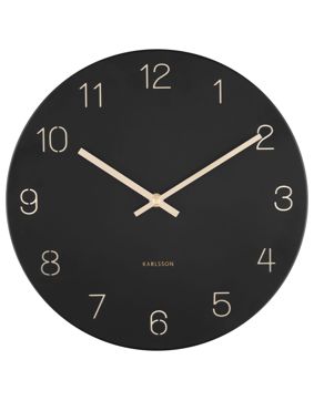 Karlsson KA5788BK seinäkello Charm Engraved Numbers Small Black 30 cm
