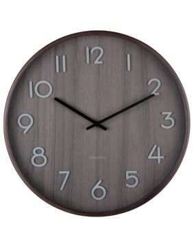 Karlsson Pure medium seinäkello walnut wood 40 cm KA5809WN