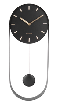Karlsson Charm Pendulum musta 50 x 20 cm seinäkello KA5822BK