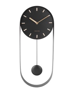 Karlsson Charm Pendulum musta 50 x 20 cm seinäkello KA5822BK