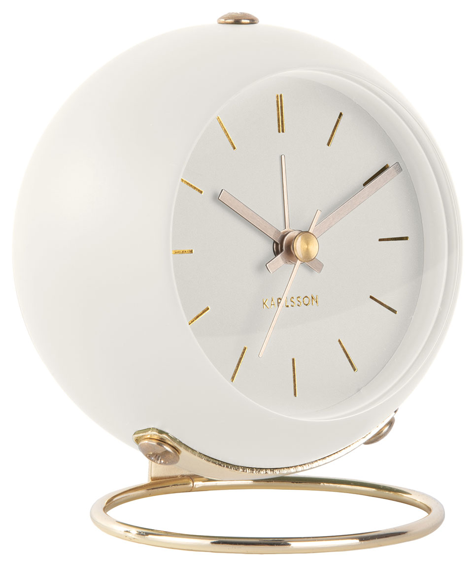 Karlsson KA5833WH herätyskello Globe White