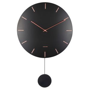 Karlsson Impressive Pendulum Black with Copper seinäkello KA5863BK main product photo