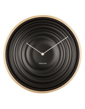 Karlsson Scandi Ribble Matt Black Wood Case seinäkello KA5881BK
