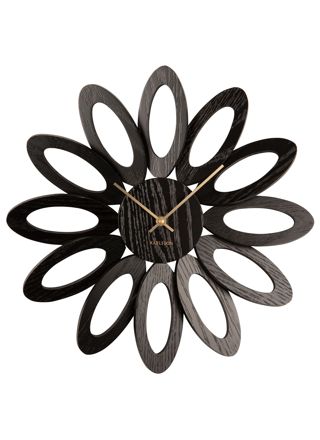 Karlsson Fiore Wood Veneer Black seinäkello KA5891BK