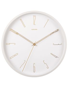 Karlsson Belle Numbers Metal White seinäkello KA5898WH
