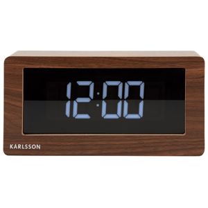 Karlsson Boxed LED Dark Wood Veneer pöytäkello KA5899DW main product photo