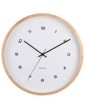 Karlsson seinäkello Modesta light wood white KA5938WH