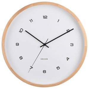 Karlsson seinäkello Modesta light wood white KA5938WH main product photo