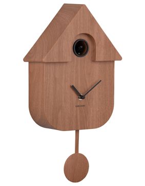 Karlsson Modern Cuckoo seinäkello dark wood print KA5964DW
