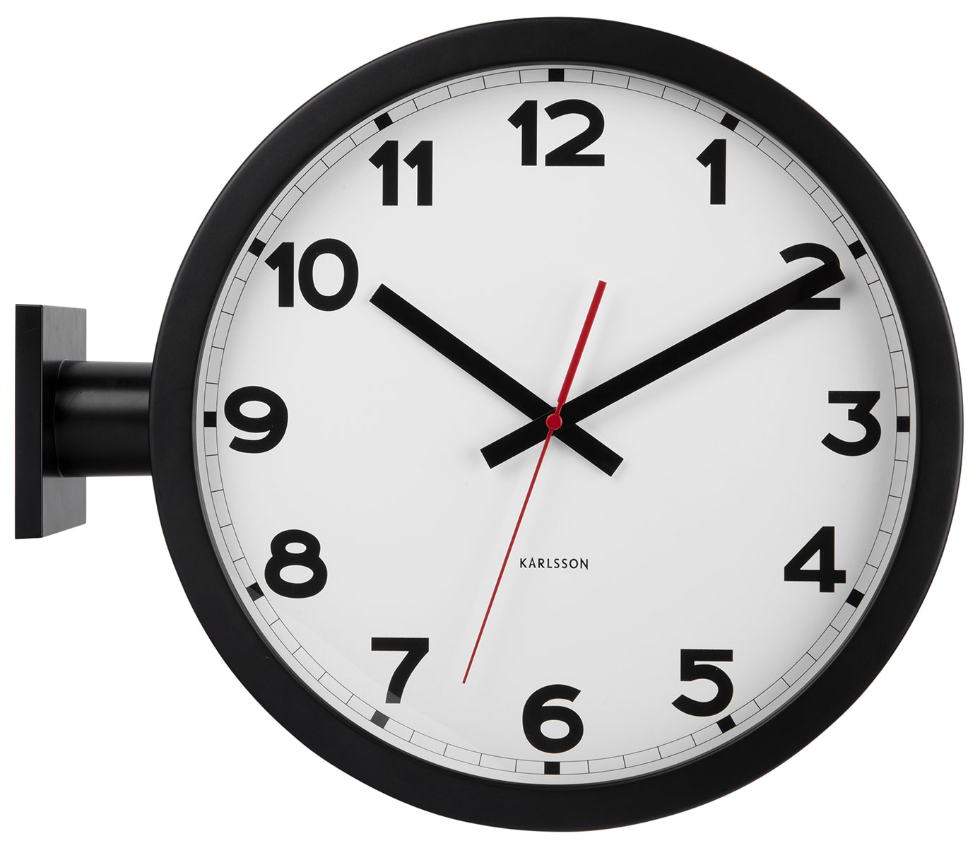 Karlsson seinäkello New Classic Double Sided white 38 cm KA5966WH