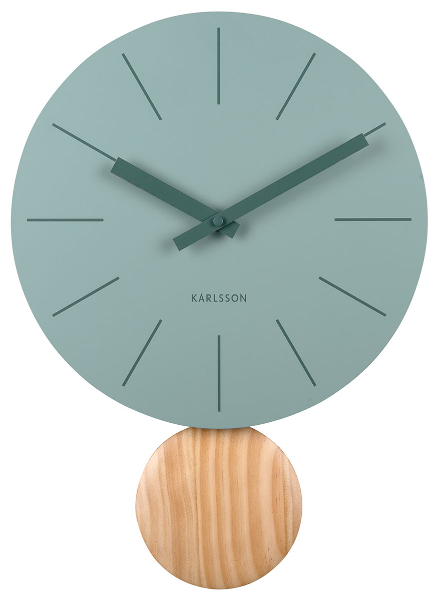 Karlsson seinäkello Arlo Pendulum matt jungle green KA5967GR