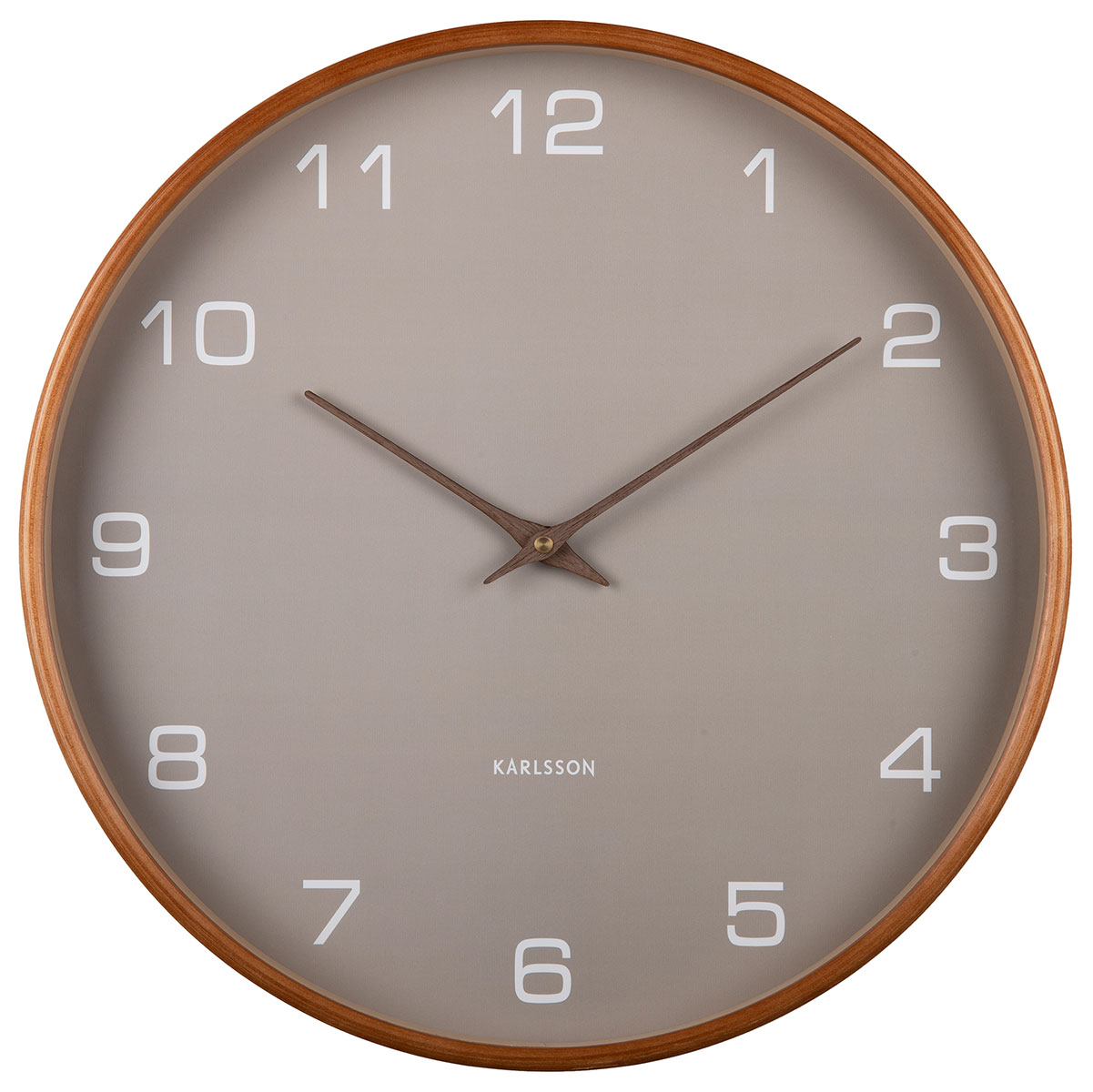 Karlsson seinäkello Acento wood light grey KA5993GY