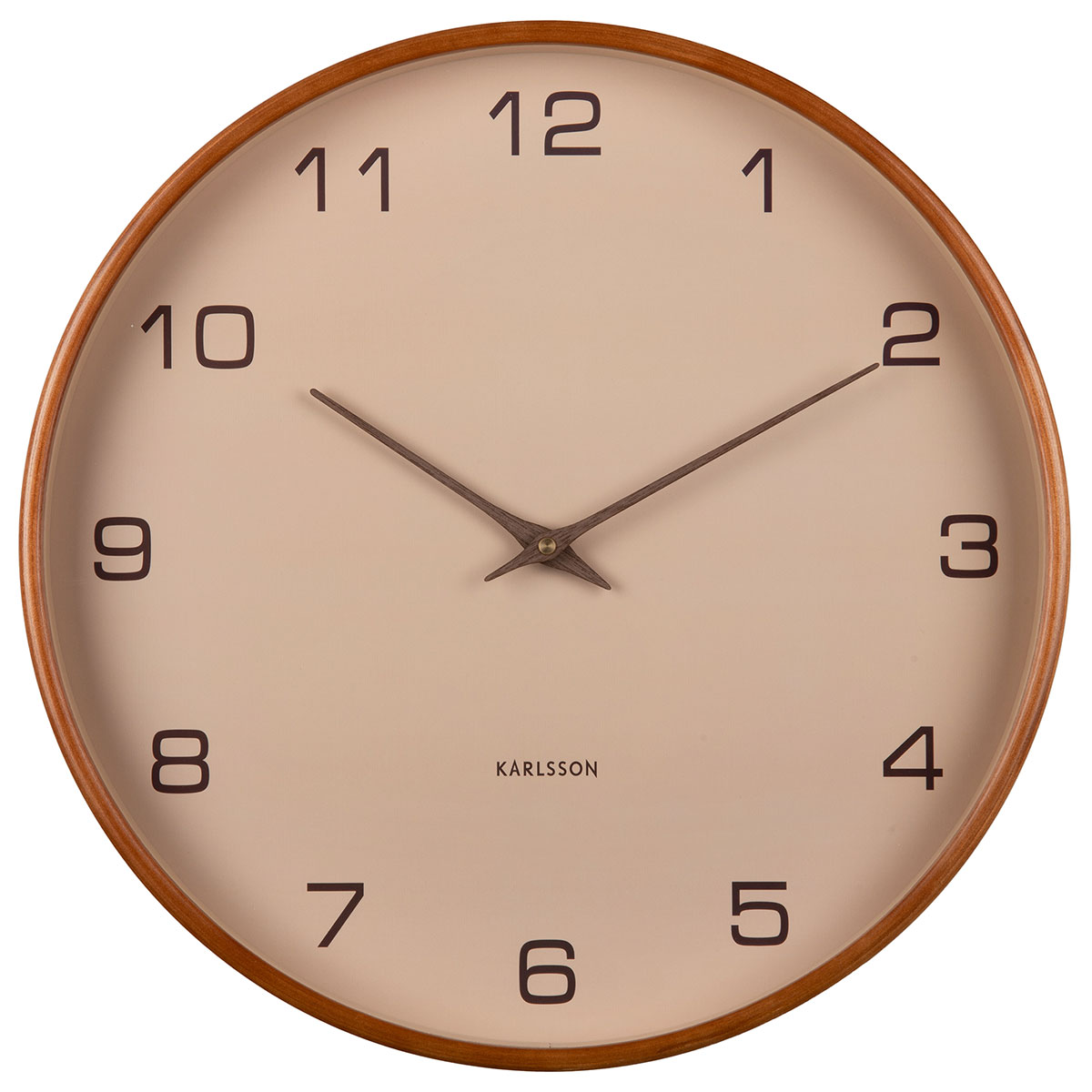 Karlsson seinäkello Acento wood sand brown KA5993SB