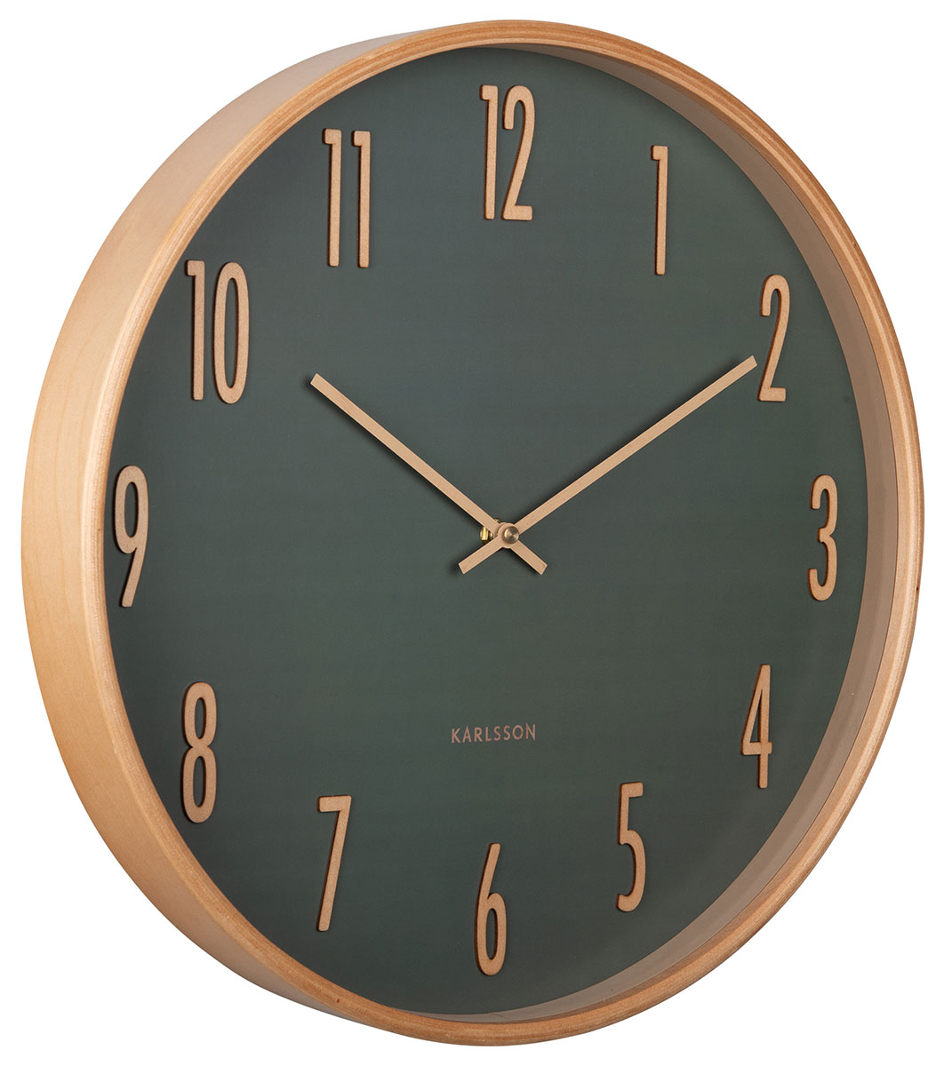 Karlsson seinäkello Gracil jungle green KA5996GR