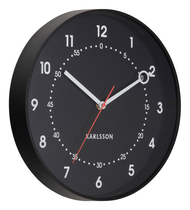 Karlsson seinäkello Fresco black KA6038BK