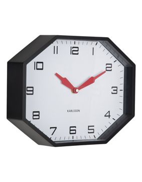 Karlsson seinäkello Modern Factory Octagon black KA6067BK