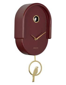Karlsson seinäkello Tweet burgundy red KA6069RD