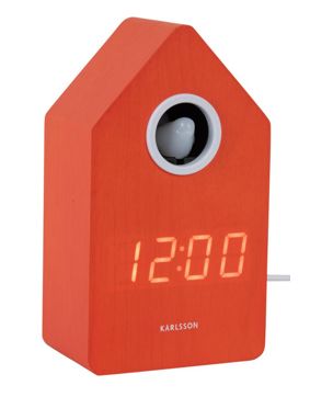 Karlsson herätyskello Cuckoo LED bright orange KA6070OR