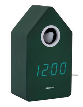 Karlsson herätyskello Cuckoo LED retro green KA6070GR