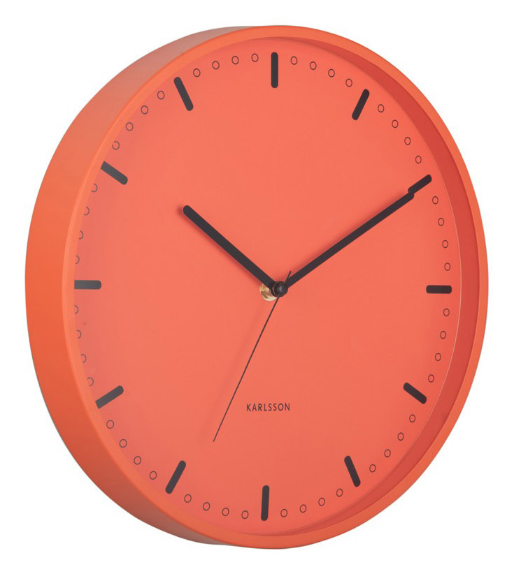 Karlsson seinäkello Cool Retro bright orange KA6071OR