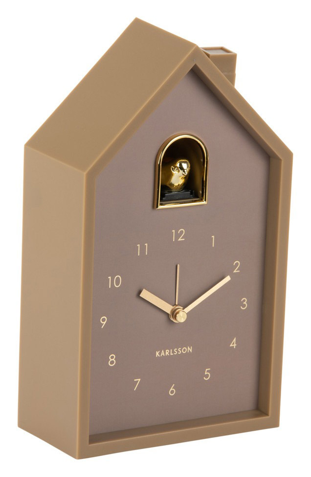Karlsson herätyskello Modern Cuckoo Oro mocha brown KA6077BR