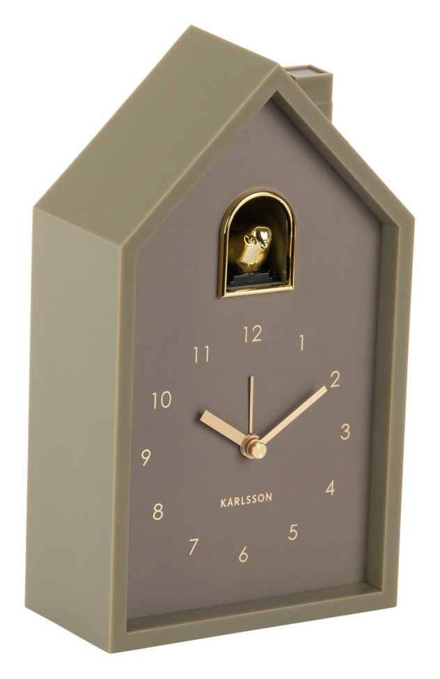 Karlsson herätyskello Modern Cuckoo Oro luxury green KA6077GR