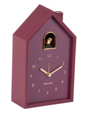 Karlsson herätyskello Modern Cuckoo Oro dark mauve KA6077PU