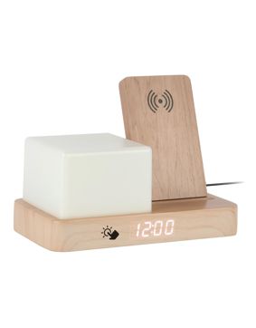 Karlsson herätyskello led-yövalolla Retro light wood KA6079WD