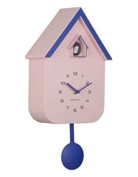 Karlsson seinäkello Dupla Color Cuckoo soft pink KA6081LP
