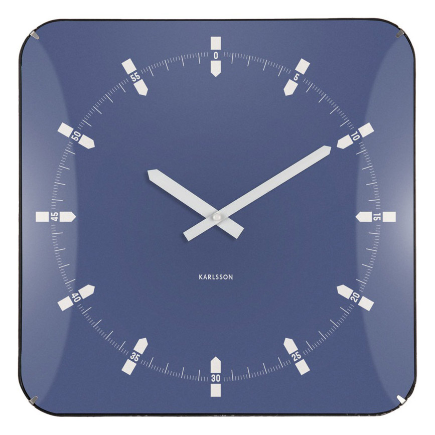 Karlsson seinäkello Sucinto Dome square navy blue KA6085BL