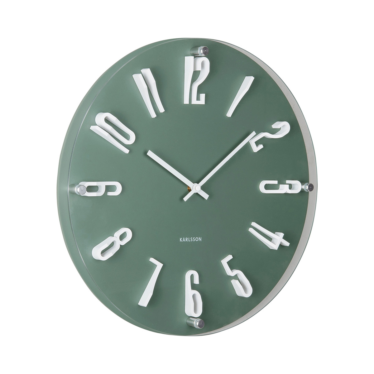 Karlsson seinäkello Esencia Elevated jungle green KA6090GR