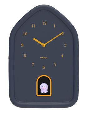 Karlsson seinäkello Modern Doggy dark blue KA6098DB