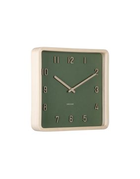Karlsson seinäkello Nervadura Square dark green KA6118GR