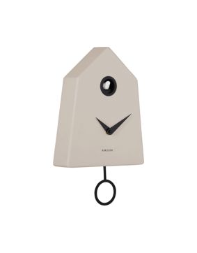 Karlsson seinäkello Grafico Cuckoo warm grey KA6122WG