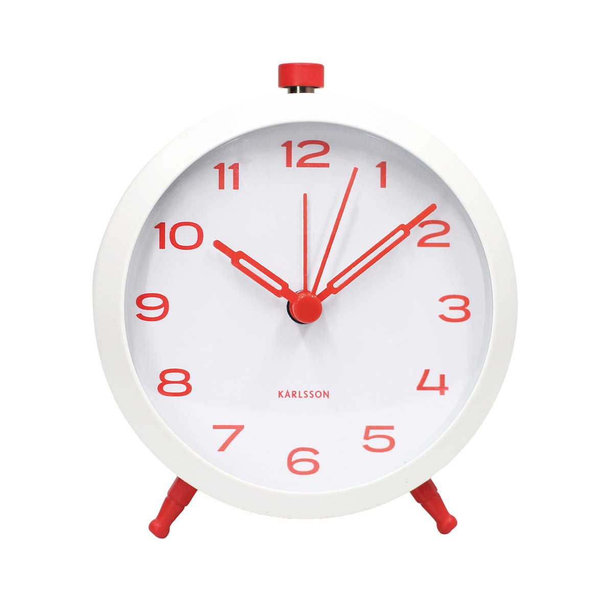Karlsson herätyskello Button Retro bright scarlet red KA6143RD