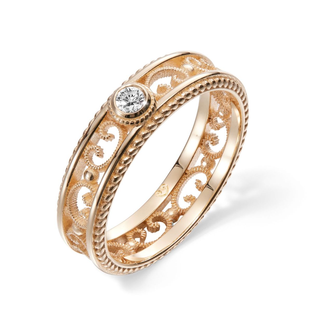 Kalevala Filigraani 5 mm 0.06 ct timanttisormus kulta 141000501D