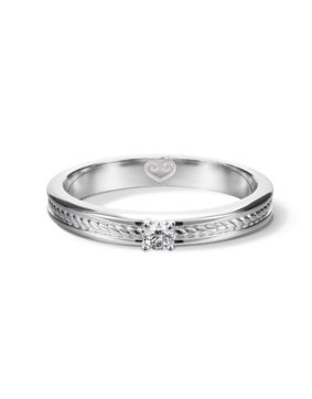 Kalevala Ikiaikainen 0.06 ct timanttisormus valkokulta 541000115D