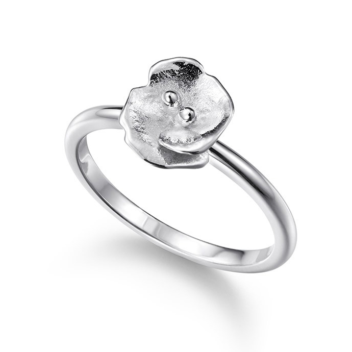 Kalevala Kesäyön ruusu sormus valkokulta 541000703