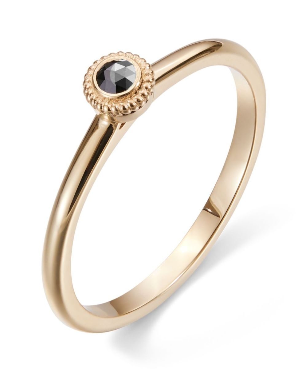 Kalevala Valittu 0.06 ct musta timanttisormus kulta 141000001B