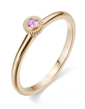Kalevala Valittu 2.5 mm pinkki safiirisormus kulta 141000001S