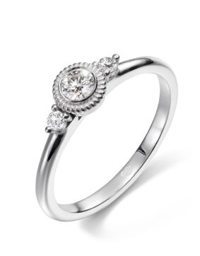 Kalevala Valittu kolmikivinen 0.23 ct laboratoriotimanttisormus valkokulta 541000003L