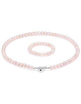 Kastehelmikaulakoru KH-1pink/32+10cm