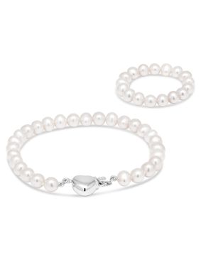 Kastehelmirannekoru KH-1valk/15+8cm