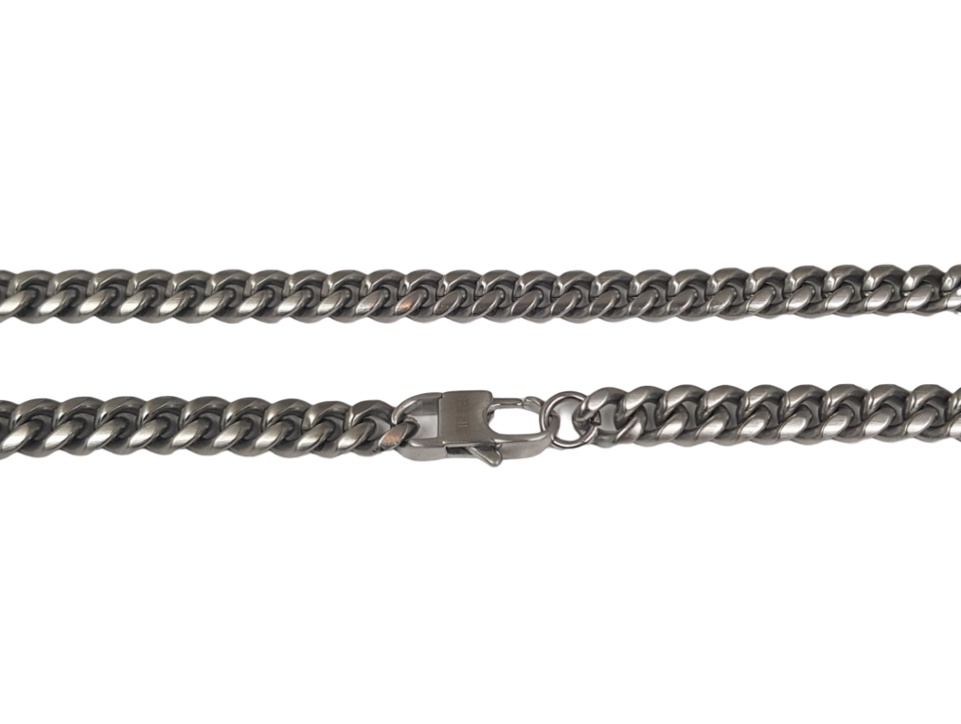 Bosie harmaa satiinihiottu panssarikaulaketju 8mm SBN-8S-SAT-H