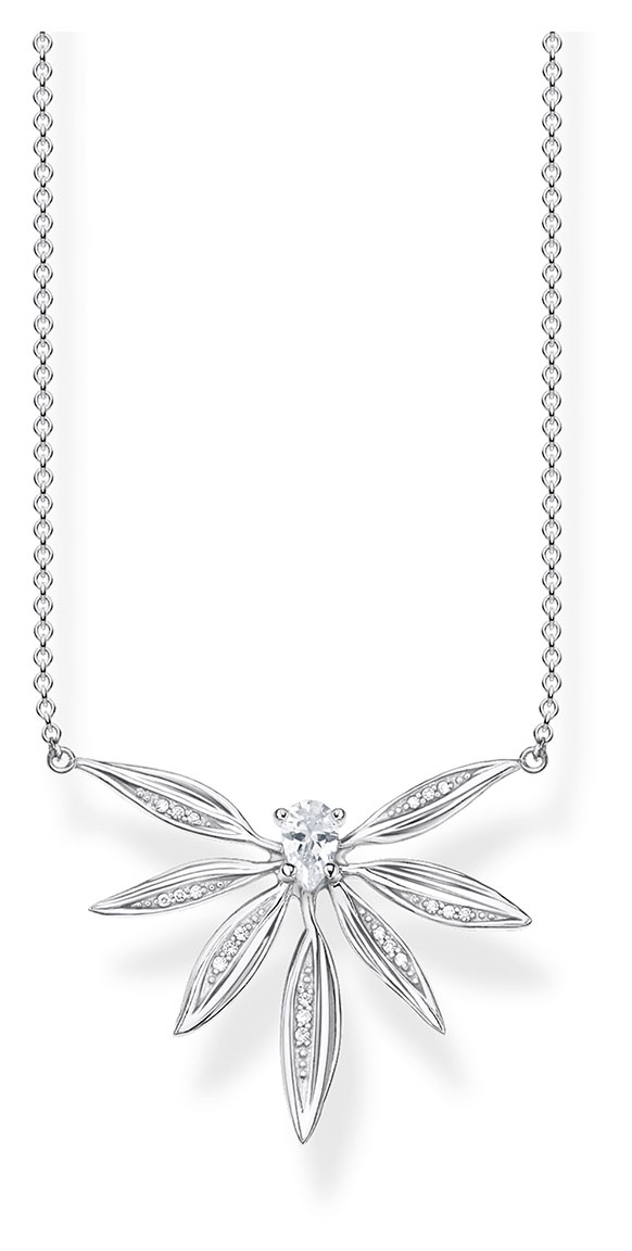 Collana Thomas Sabo Con Ciondolo A Conchiglia E Zirconi - Argento 925, Lunghezza Regolabile 40-45 Cm